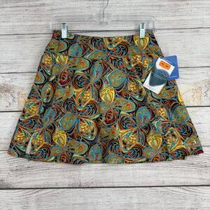 Terry Bicycles Van Gogh Padded Flare Skort Womens Medium Black Blue Red NEW